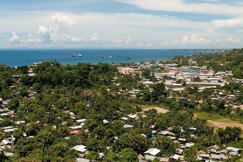 The view over Honiara and Iron Bottom Sound in Honiara, Solomon Islands. The Solomons, an archipelago of 630,000 people north-east of Australia grappling with poverty, corruption and occasional ethnic strife, is being hit by the full force of a risin