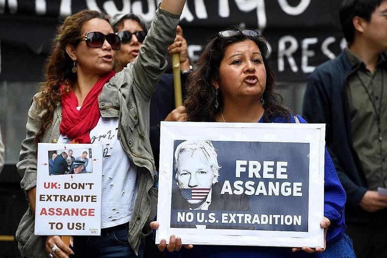 A rally in Sydney yesterday calling for the release of WikiLeaks founder Julian Assange, who was arrested in London on Thursday.
