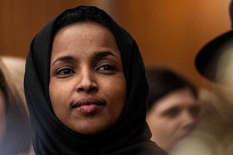 Ms Ilhan Omar has been the target of conservative criticism after comments she made about the Sept 11, 2001, attacks last month.