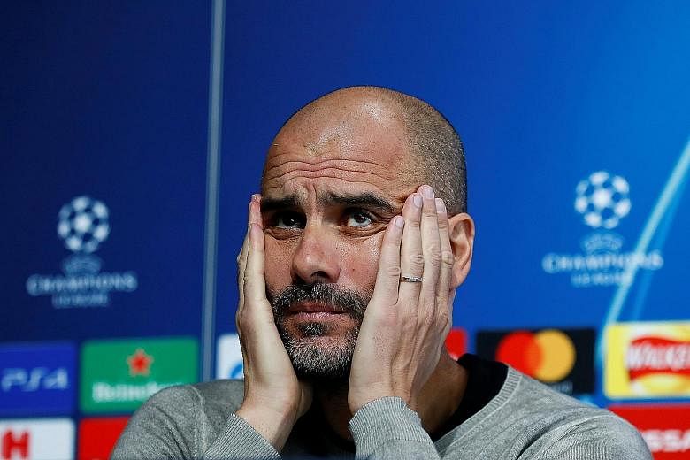 Manchester City manager Pep Guardiola, at yesterday's press conference, wants the home crowd at the Etihad Stadium tomorrow to be as lively as the one when they beat Liverpool 2-1. City lost the Champions League quarter-finals first leg to Spurs 1-0.