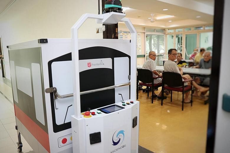 Peacehaven Nursing Home's automated guided vehicles were officially launched on Tuesday after a one-year trial as part of a national drive to get nursing homes to automate and use technology more effectively.