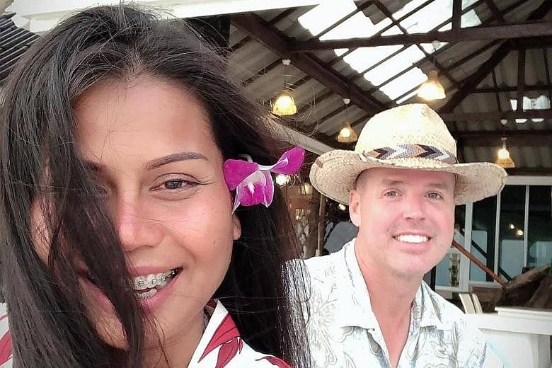 Bitcoin investor Chad Elwartowski (above, with girlfriend Supranee Thepdet) said the couple had the seastead, a floating living platform, built off the coast of Phuket island as they wanted to live somewhere free.