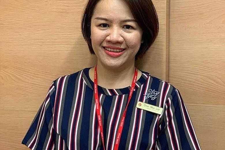 Ms Chan Mee Lian, who has worked in finance for 24 years, said she was suspicious when the customer refused to reveal the purpose of her transactions. PHOTO: OCBC BANK