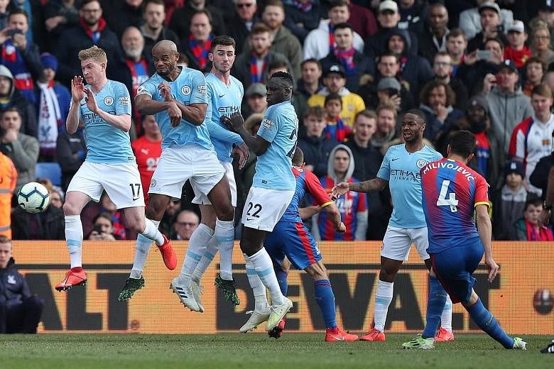 Crystal Palace and Manchester City facing off in a match on Sunday. The Singapore High Court last week granted an order sought by the London-based Football Association Premier League (FA), for nine key Internet service providers to block access by fa