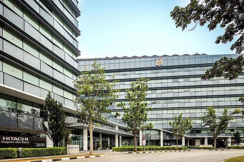 Situated at Tampines Regional Centre, the property comprises two blocks of eight-storey office towers. It has a site area of about 86,110 sq ft and gross floor area of around 361,660 sq ft.