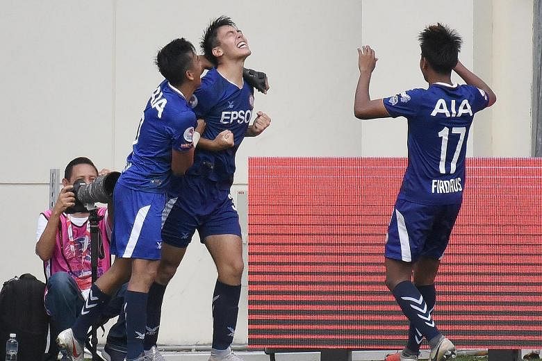 Geylang International striker Vasileios Zikos Chua was overcome with emotion when he scored against the Young Lions last Sunday, becoming the third-youngest scorer in 24 years of the S-League/ Singapore Premier League.