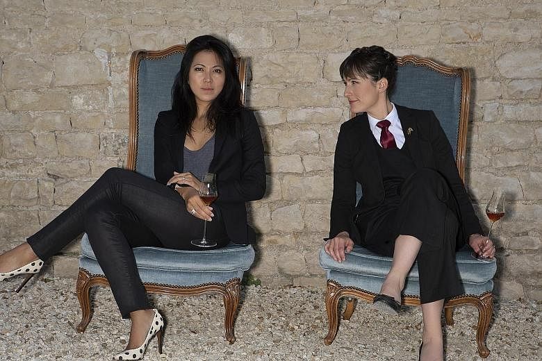 Paris-based entrepreneur Sabrina Duong (left) and Dublin-based sommelier Julie Dupouy teamed up with the Vallantin-Dulac family - master blenders of cognac since the 18th century - to create Exsto, which comes in two blends (right): Exsto Or Imperial