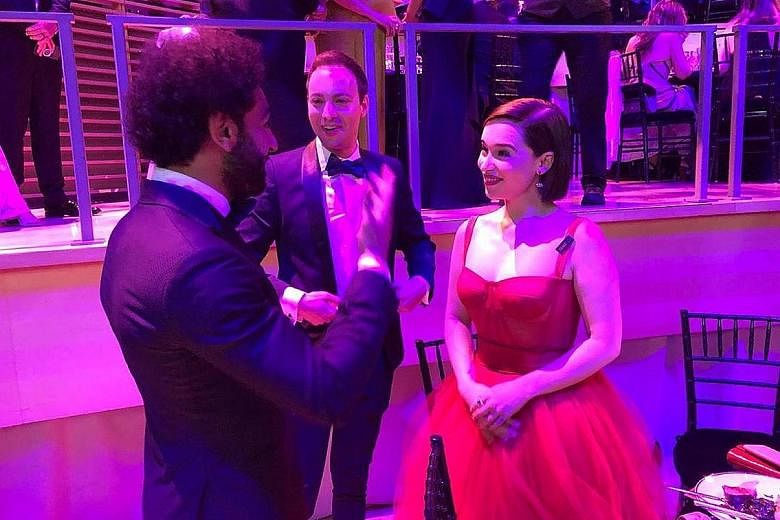 HOT SHOT "The mother of dragons herself..." Mohamed Salah, among Time magazine's 100 Most Influential People, meets Game of Thrones star Emilia Clarke at the Time 100 Gala in New York. THROWBACK Women's world No. 1 shuttler Tai Tzu-ying, who won the 