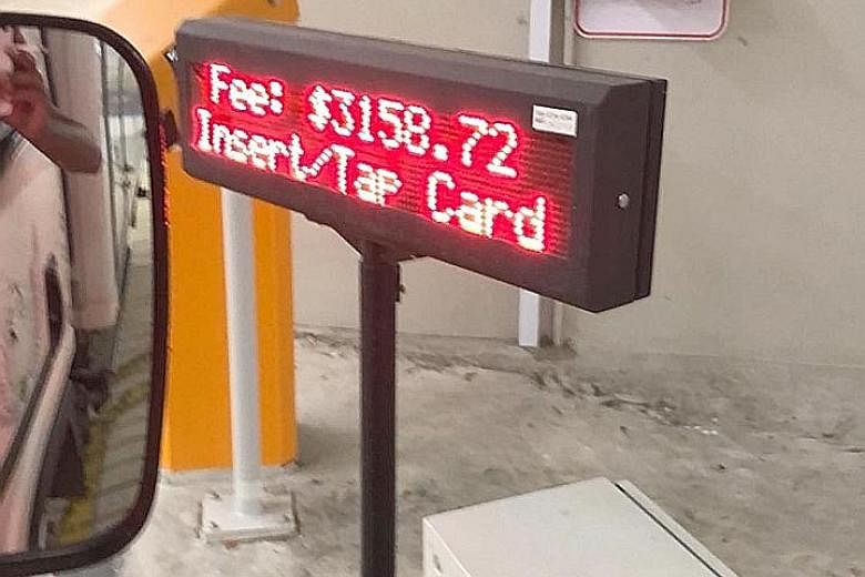 A delivery driver racked up a parking charge of more than $3,100 at Jewel Changi Airport last Wednesday, after his previous exit two weeks ago was not recorded.
