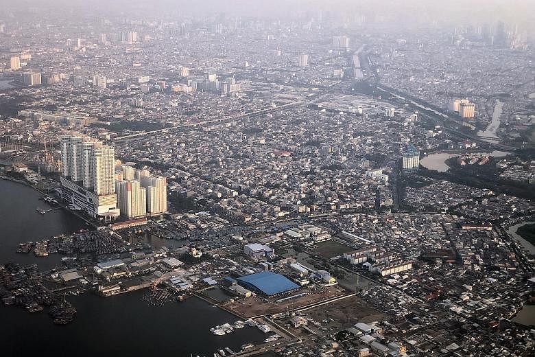 The Indonesian capital, Jakarta, is home to more than 10 million people, but around three times that many people live in the surrounding towns, adding to the severe congestion. The low-lying city is prone to flooding and is sinking due to over-extrac