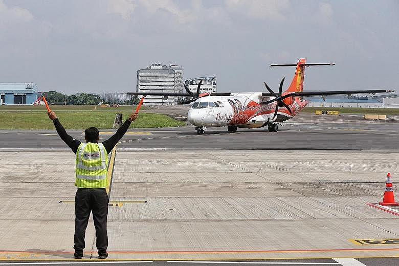 Firefly's inaugural landing at Seletar Airport on April 21, from Malaysia's Subang Airport. The flight marked the start of the airline's scheduled operations at the Singapore airport after the Republic and Malaysia took steps to defuse their airspace
