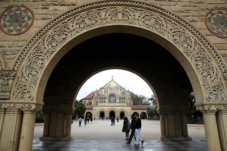 At the Stanford campus this week, several students seemed unfazed by the news that one of their peers had paid millions to be there. PHOTO: AGENCE FRANCE-PRESSE