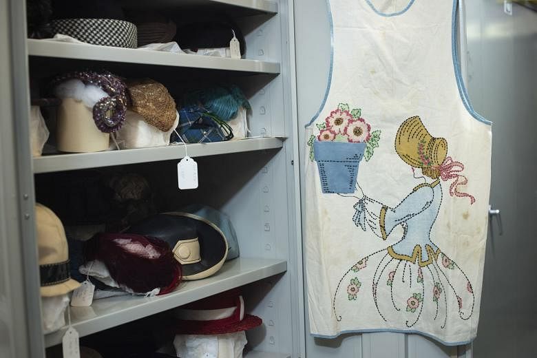 Smith College professor Catherine Smith started the Historic Clothing Collection, which comprises 3,000 articles of everyday women’s clothing, including stained aprons (above) and a Girl Scout uniform worn by Sylvia Plath, an American poet and writer. 