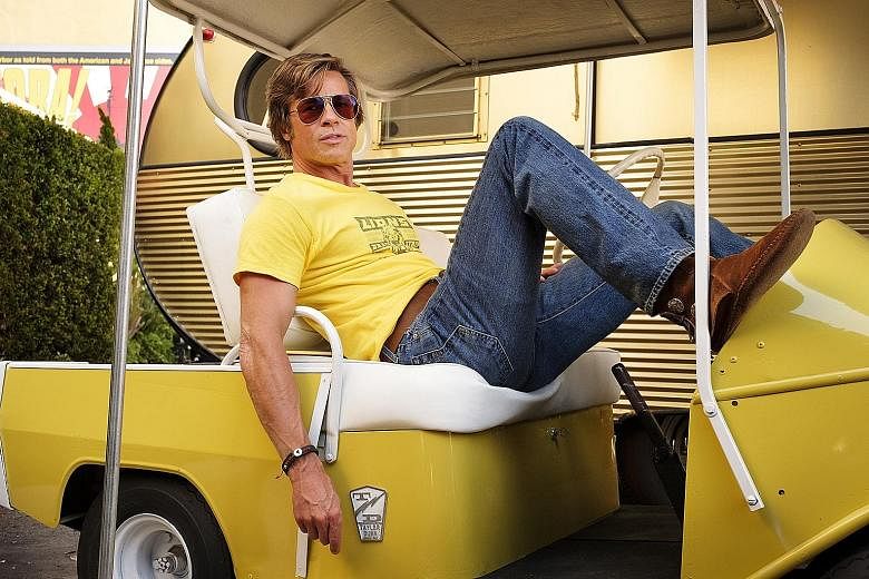 Once Upon A Time In Hollywood stars Brad Pitt (above) as a 1970s Hollywood stuntman.