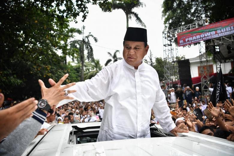 Indonesian presidential hopeful Prabowo Subianto calls for data ...