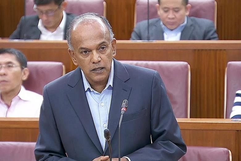 Home Affairs and Law Minister K. Shanmugam gave details of the appeal process under the fake news Bill, setting out timelines for various stages. PHOTO: GOV.SG