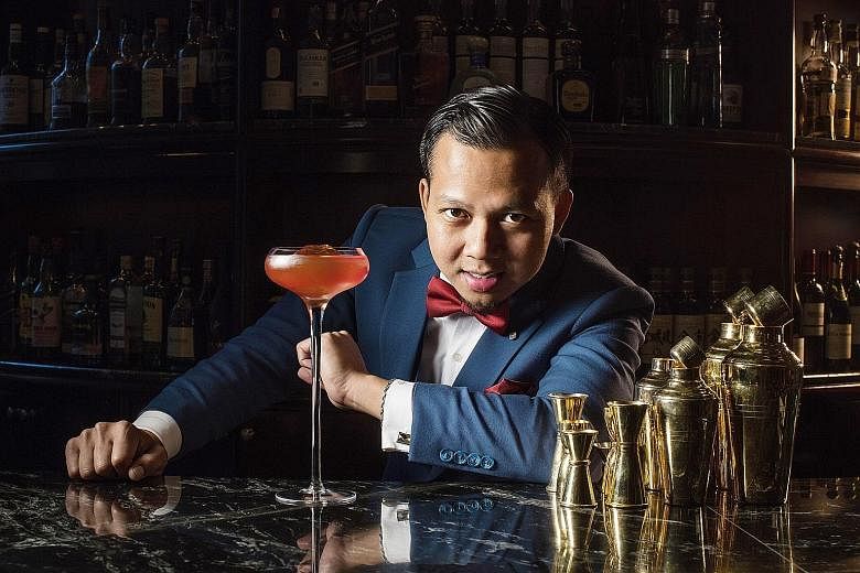 The Old Man cocktail bar was conceived by Mr Agung Prabowo (above), among other bartenders.