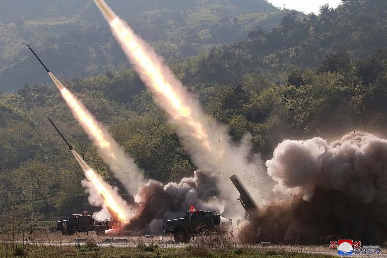 North Korean leader Kim Jong Un has called for a "full combat posture" as state media yesterday released photos showing missiles being fired during a long-range strike drill conducted by Pyongyang. The photos came a day after it tested two short-rang