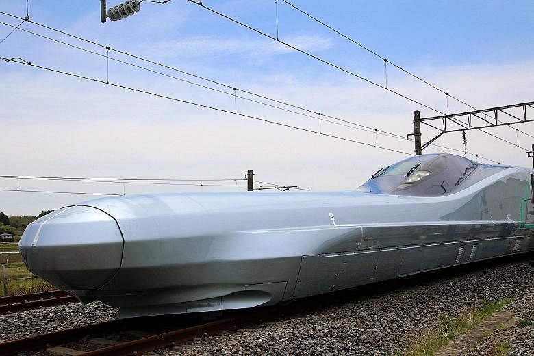 The 10-car bullet train, called the Alfa-X, is scheduled to go into service in 2030 and is capable of speeds of as much as 400kmh.