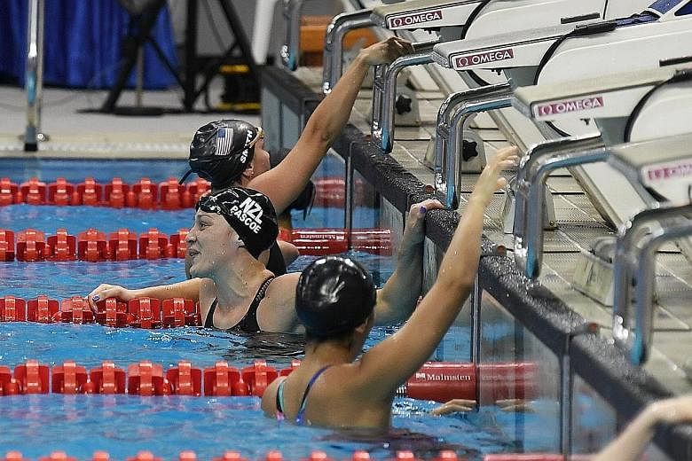 New Zealand's Sophie Pascoe set the women's 50m freestyle (S9) world record of 27.69 seconds at the Singapore World Para Swimming World Series yesterday. The 26-year-old, a nine-time Paralympic champion, won the event with 1,041 points. She held the 