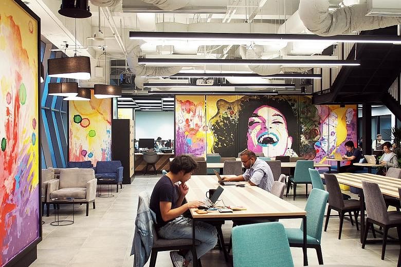 JustCo's co-working space at UIC Building. The Singapore-based company's new co-working centres in Taipei will bring its network to 32 centres in eight cities.