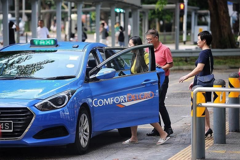 ComfortDelGro said bookings for its taxi business are holding steady. It will continue converting older diesel taxis, which have relatively high certificate of entitlement premiums, to petrol-electric hybrid models. This will result in tax and deprec