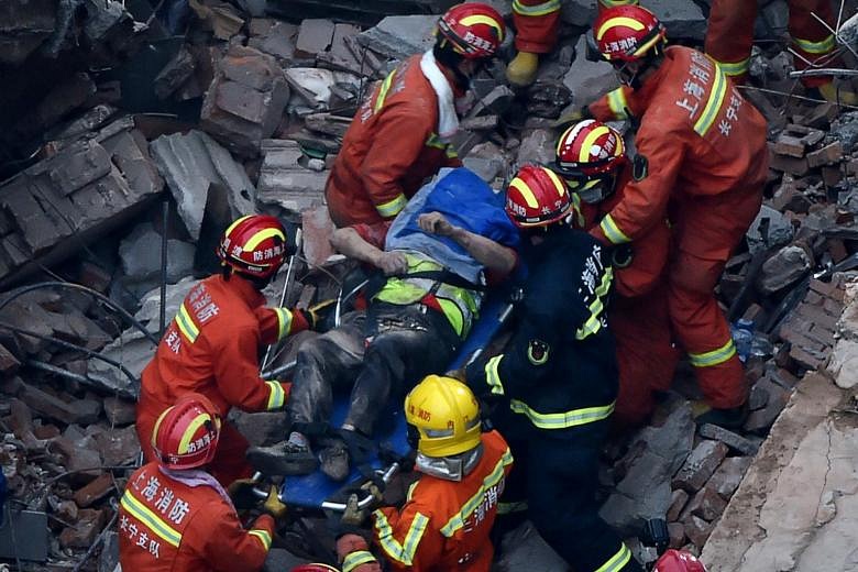 Toll in deadly Shanghai building collapse rises to 10 | The Straits Times