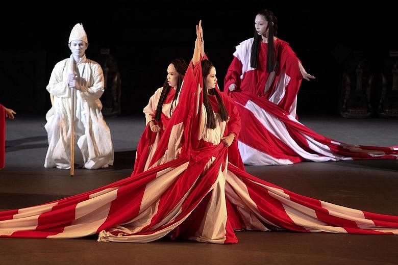 Director Tadashi Suzuki is staging Dionysus (above), an adaptation of a 2,000-year-old classic by playwright Euripides for the Singapore International Festival of Arts.