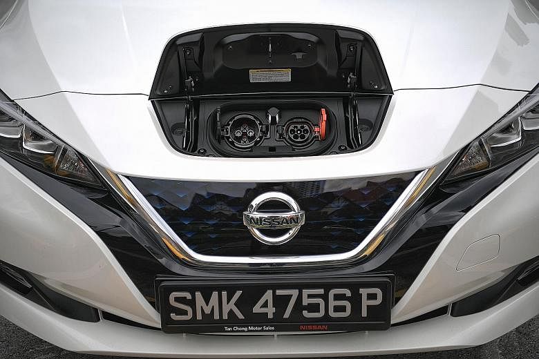 The second-generation Nissan Leaf is zippy on the road, even in efficient Eco mode.