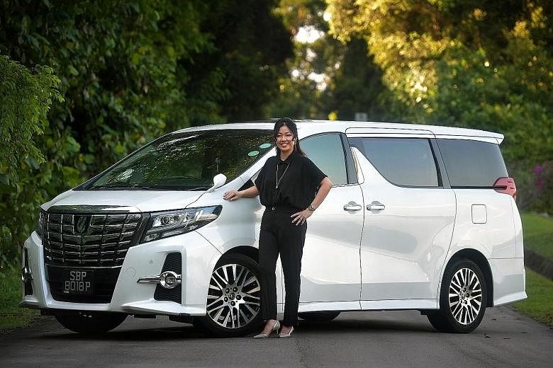 Ms Kua Hwee Cheng replaced her German cars with the Toyota Alphard, which is her first Japanese car and the biggest she has driven.