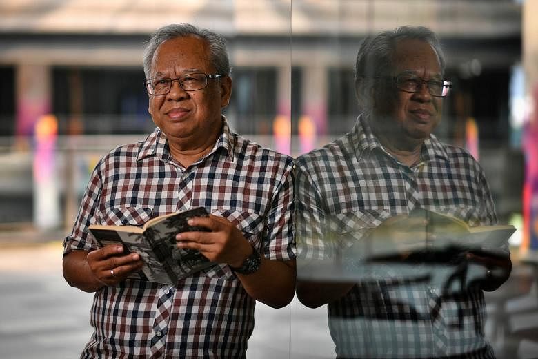 Mr Salim Osman using a manual typewriter some time in 1973, in his early years as a reporter in Berita Harian. Retired journalist Salim Osman reflects on his life and career, highlighted by events such as meeting the woman who would become his wife a