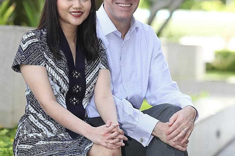 Dr Anissa Widjaja, a senior research fellow at Duke-NUS' Cardiovascular and Metabolic Disorders Programme, with Professor Stuart Cook, the programme's director. Duke-NUS Medical School, National Heart Centre Singapore and biotechnology company Enleof