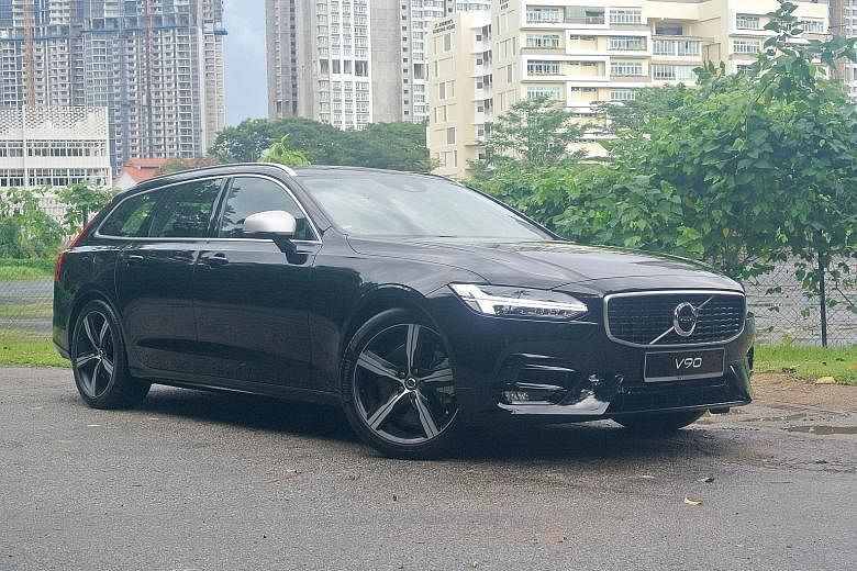 Equipped with a turbocharged and supercharged 2-litre engine, the Volvo V90 clocks a century sprint of 6.1 seconds. The boot of the Volvo V90, with rear seats folded down, can fit a full-sized bicycle and still has extra room.