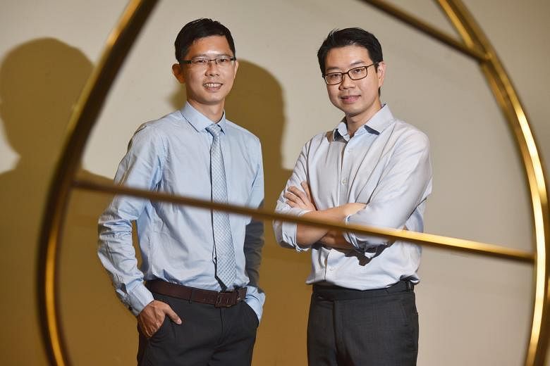 Dr Tam Wai Leong (left) from the Genome Institute of Singapore and Dr Daniel Tan from the National Cancer Centre Singapore are part of the team that found the role of a type of amino acid in cancer.