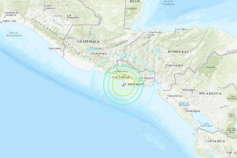 Strong 6.6-magnitude earthquake rocks El Salvador: USGS | The Straits Times