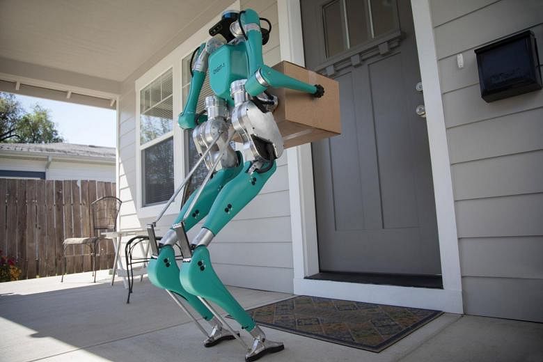 Ford partners Agility Robotics to use two-legged robots for deliveries.