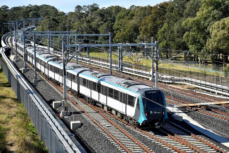 A Sydney Metro Northwest train. Within a week of the rail line's opening, there have been reports of rogue trains, malfunctioning doors and a power failure. However, the New South Wales state government has insisted that such issues are "to be expect