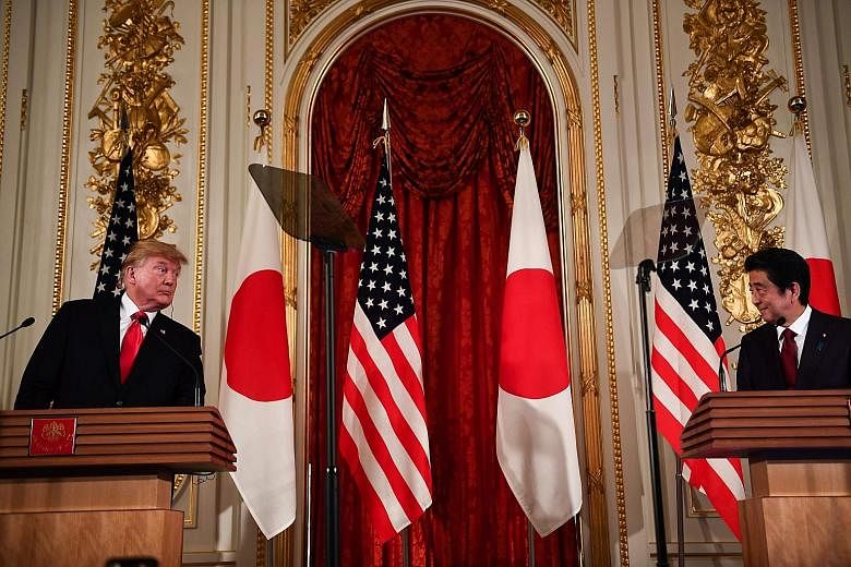 US President Donald Trump and Japan's Prime Minister Shinzo Abe at a joint press conference in Tokyo last week, where they talked past each other on many issues. None more so than on the threat posed by Pyongyang.