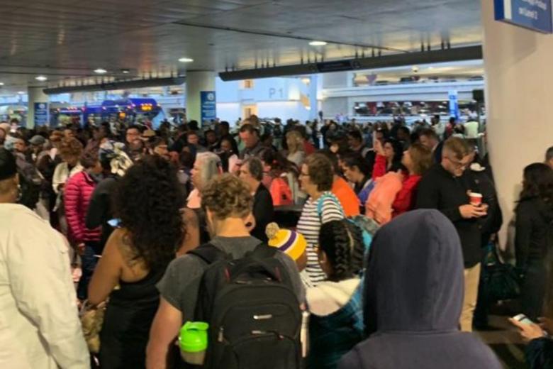 Chaos at Los Angeles airport with terminal evacuation, flight