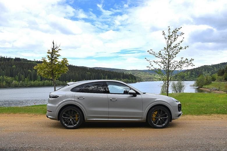 The Porsche Cayenne S Coupe packs a twin-turbocharged V6 engine with an output of 434hp.