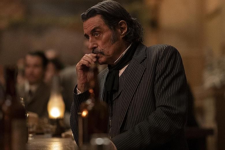 Ian McShane (above), John Hawkes and Timothy Olyphant star in Deadwood: The Movie.