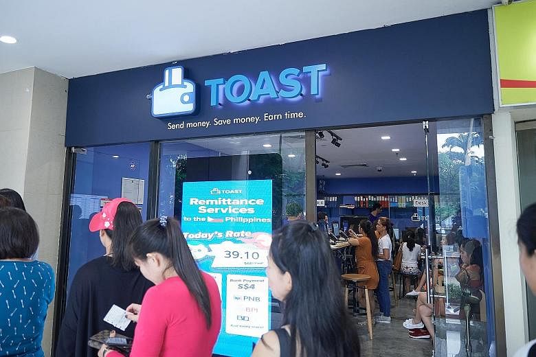 Toast Me, a remittance firm in Lucky Plaza, is said to have offered a Philippine maid a "cash advance", albeit with a hefty 10 per cent interest. These firms are not licensed moneylenders under the oversight of the Registry of Moneylenders.