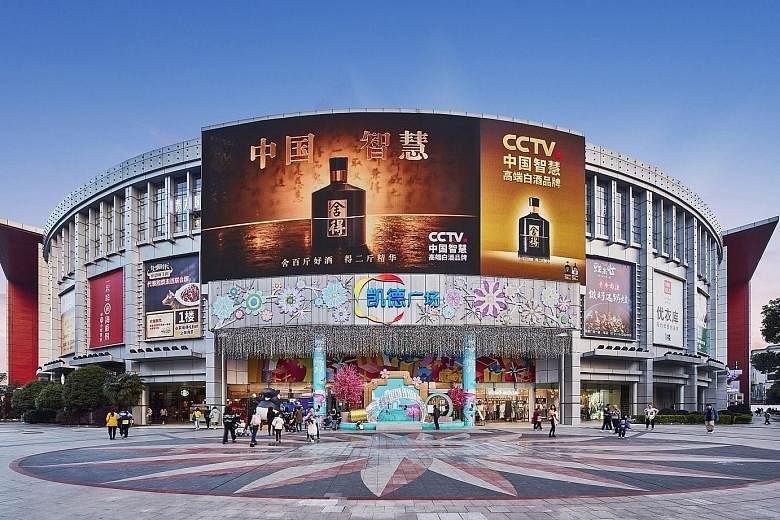 The malls CapitaLand is selling are (from top) CapitaMall Xuefu and CapitaMall Aidemengdun, both in Harbin, and CapitaMall Yuhuating in Changsha. PHOTOS: CAPITALAND