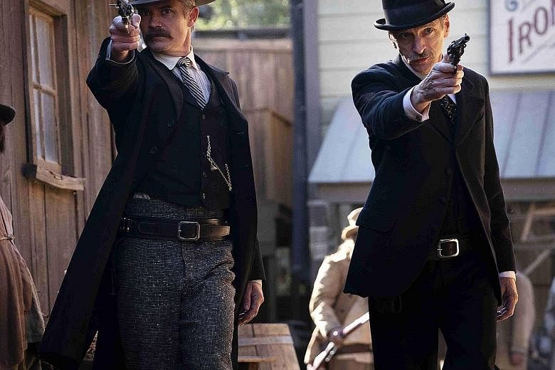 Deadwood stars Timothy Olyphant (above left) and John Hawkes.