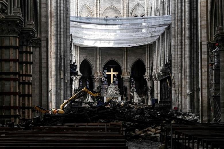 Worshippers in hard hats to attend Notre-Dame cathedral's first mass ...