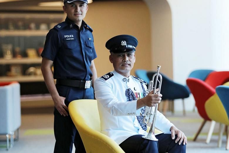 Assistant Superintendent Mohamad Fazlin Mohamad Kamal was inspired by his father, Station Inspector Mohamad Kamal Abdul Rahman, who has served in the Singapore Police Force for 41 years, to join the force.