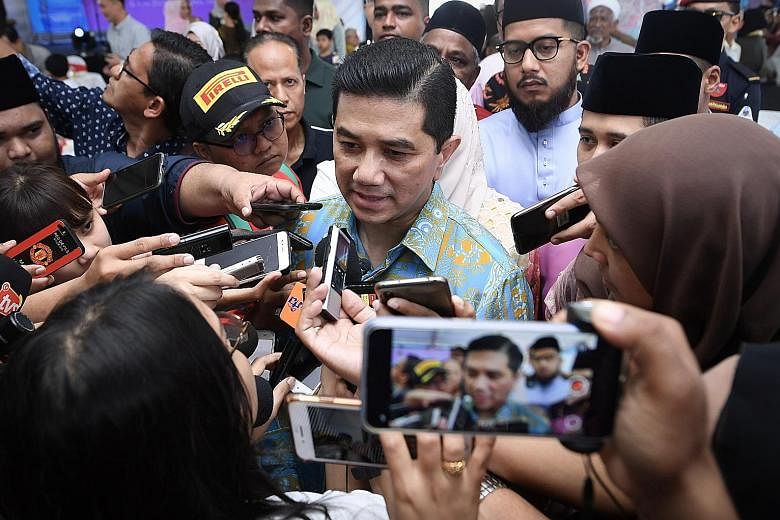 Economic Affairs Minister Azmin Ali's comments reflect suspicion that members from another PKR faction might be behind the video's release. PHOTO: BERNAMA