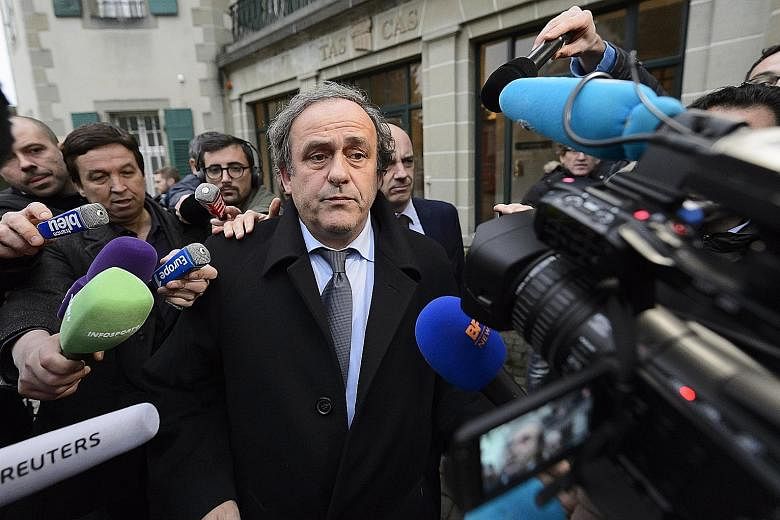Former Uefa president Michel Platini, in a 2015 file picture, is believed to be under interrogation by the Anti-Corruption Office of the Judicial Police in Nanterre, near Paris. PHOTO: EPA-EFE