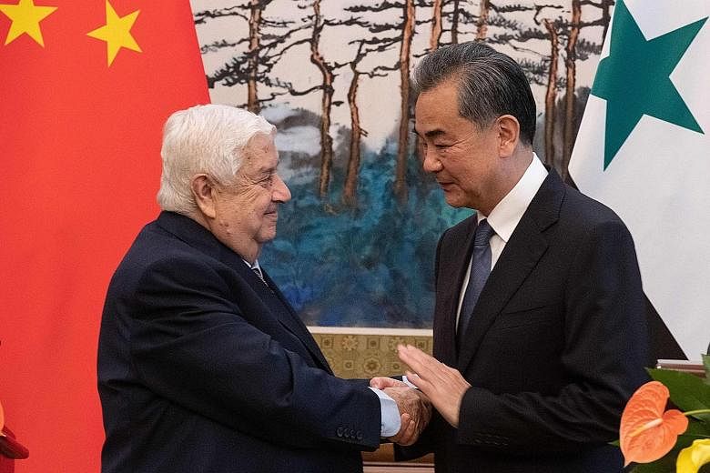 After meeting Syrian Foreign Minister Walid Muallem in Beijing, Chinese Foreign Minister Wang Yi said China was very concerned about the situation in the Gulf and with Iran.