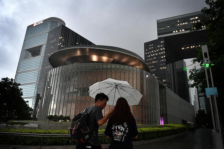 The Legislative Council Complex in Admiralty in Hong Kong. The Hong Kong Federation of Students said that if the demands are not met, protesters should surround government offices in Admiralty tomorrow and initiate other acts of protests such as dela